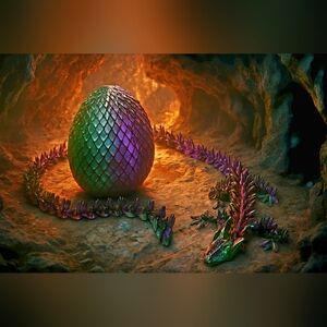 3D Printed Iridescent Dragon